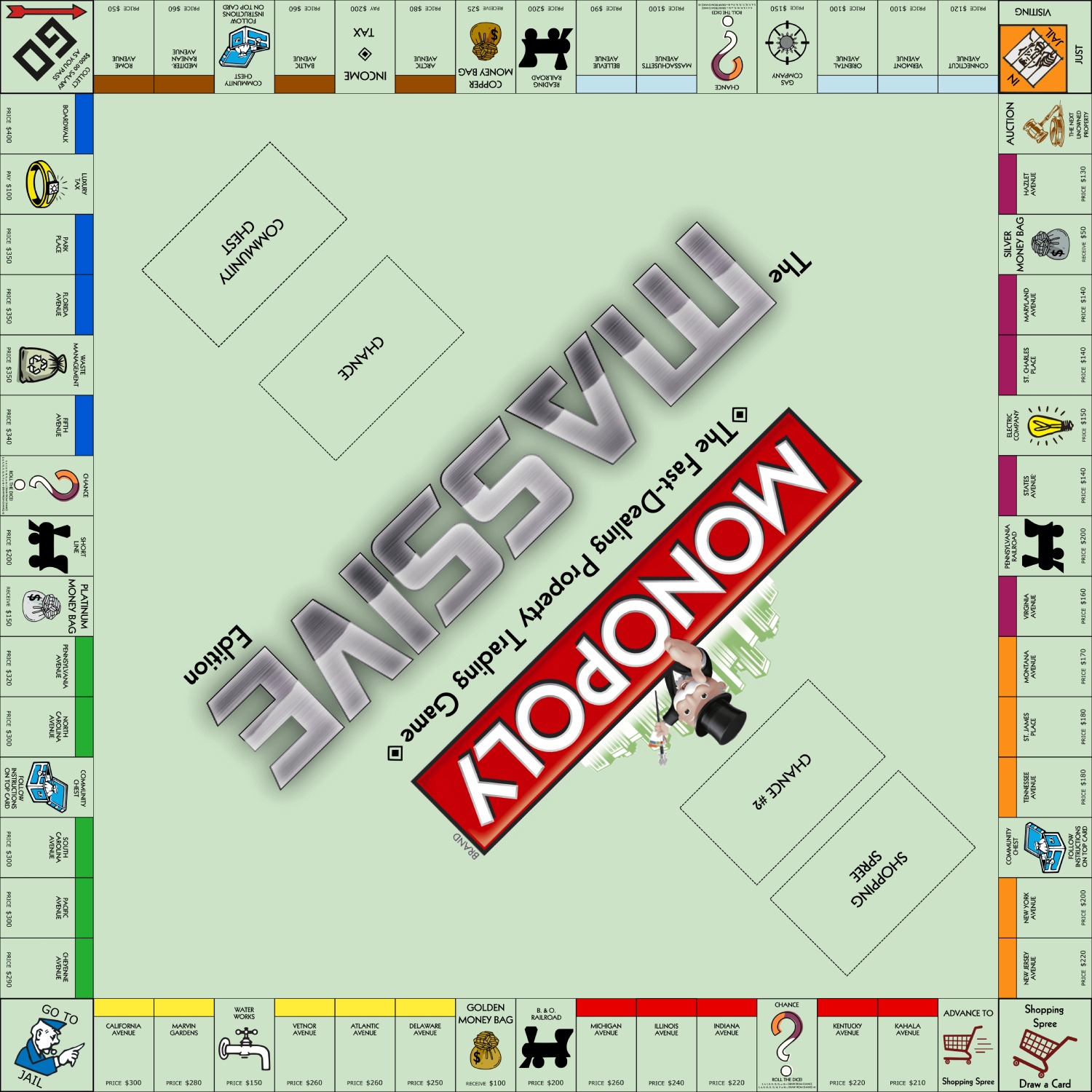 an image of my personal massive monopoly board